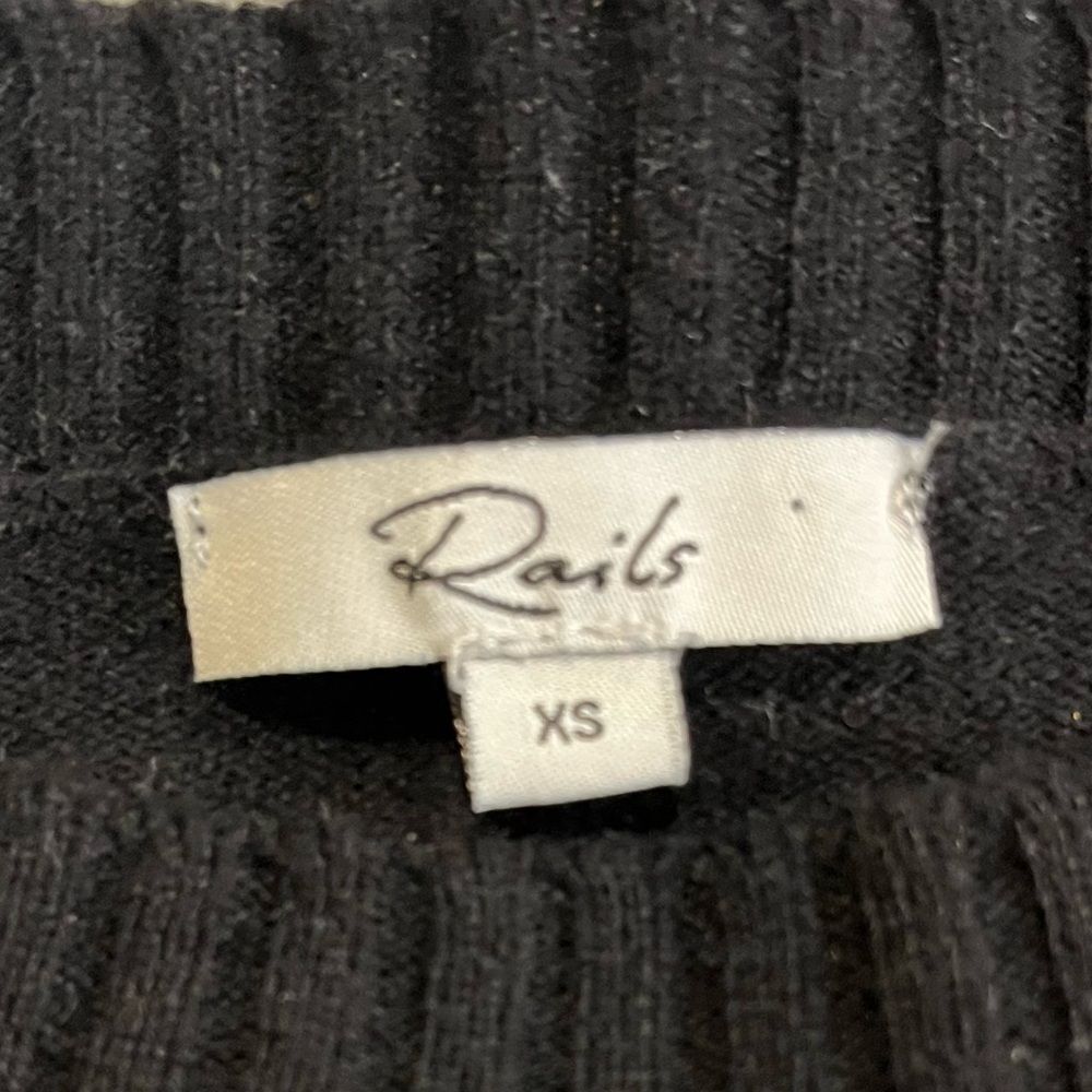 Rails Presley Star Print Sweater Black Cosmo wWool Cashmere Knit Pullover Y2K XS - Picture 10 of 12